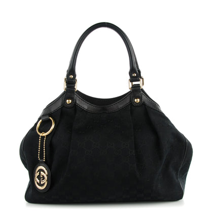 Gucci Monogram Medium Sukey Tote Black 1 of 8