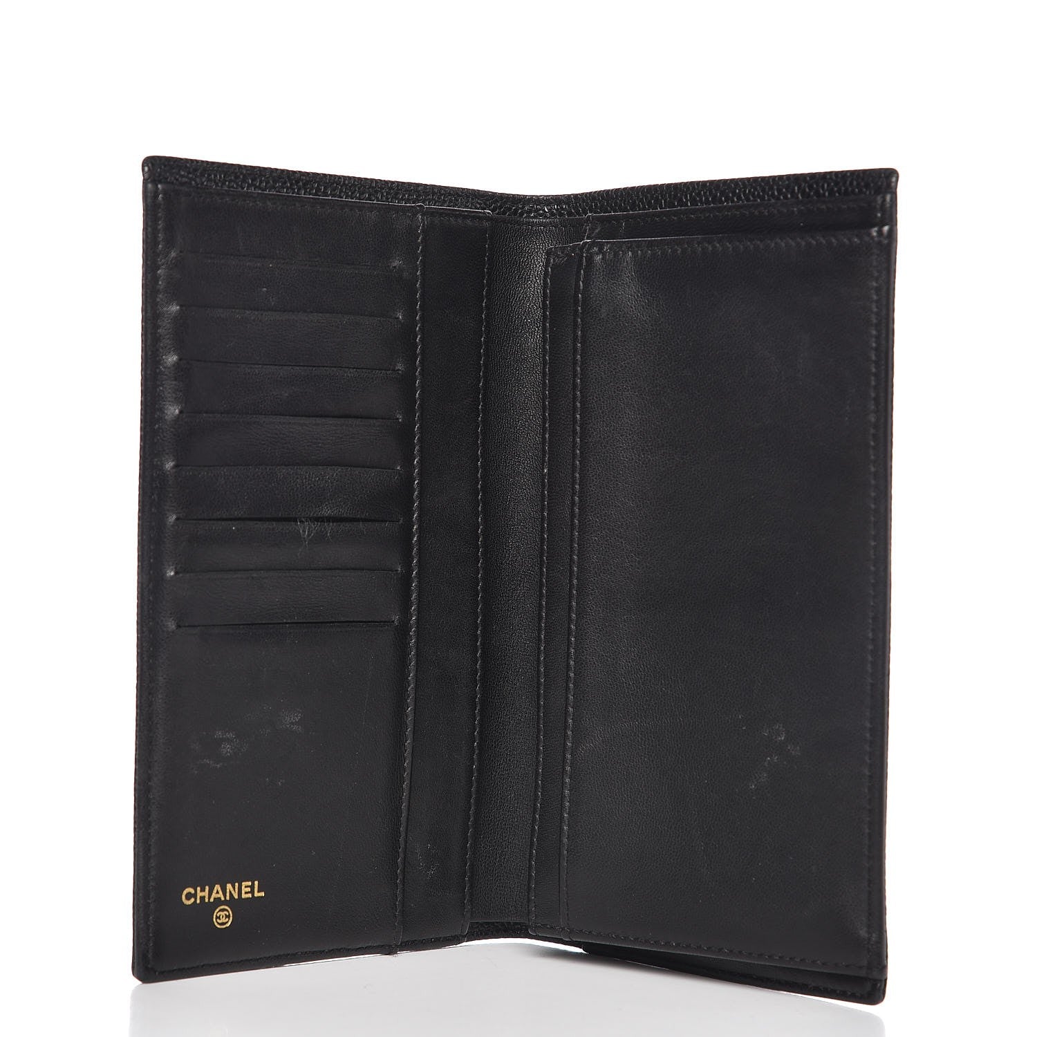 Chanel Caviar Timeless CC Yen Wallet Black 5 of 13