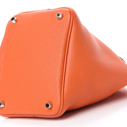 Hermes Taurillon Clemence Picotin Lock 18 PM Orange 7 of 11
