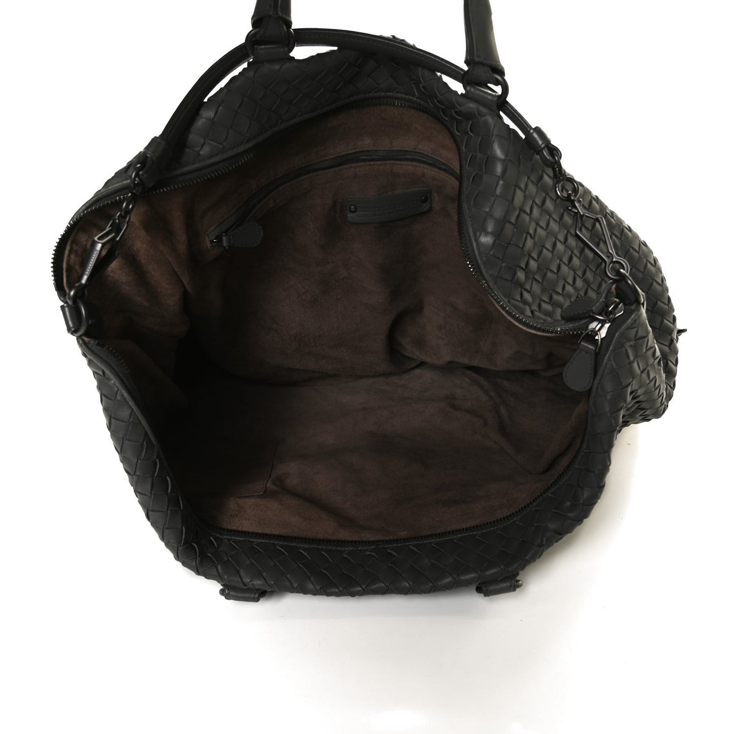Nappa Intrecciato Maxi Convertible Tote Grey