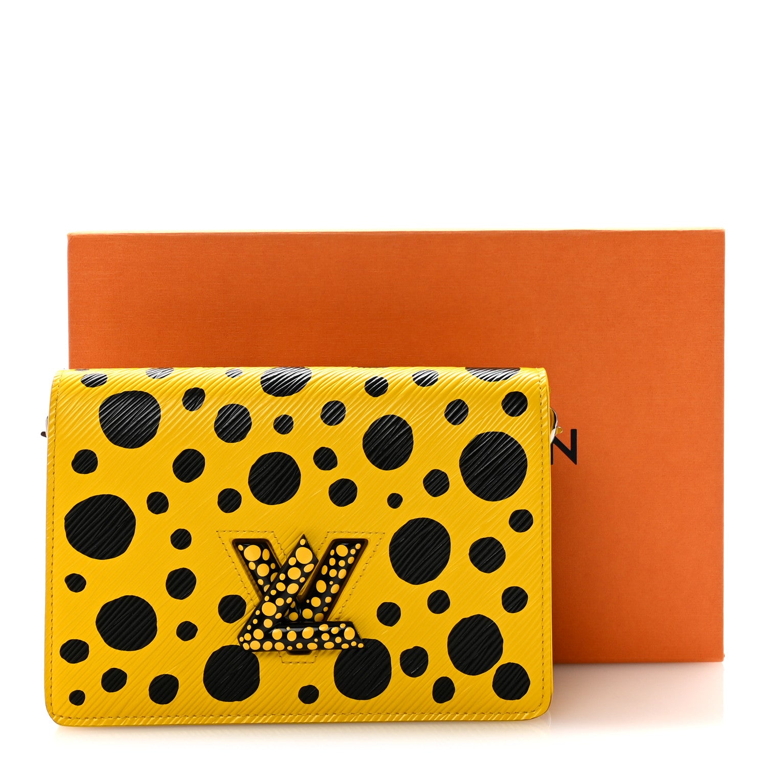 Louis Vuitton LV x YK Epi Infinity Dots Twist Belt Chain Wallet Yellow Black 10 of 10