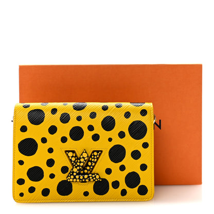 Louis Vuitton LV x YK Epi Infinity Dots Twist Belt Chain Wallet Yellow Black 10 of 10