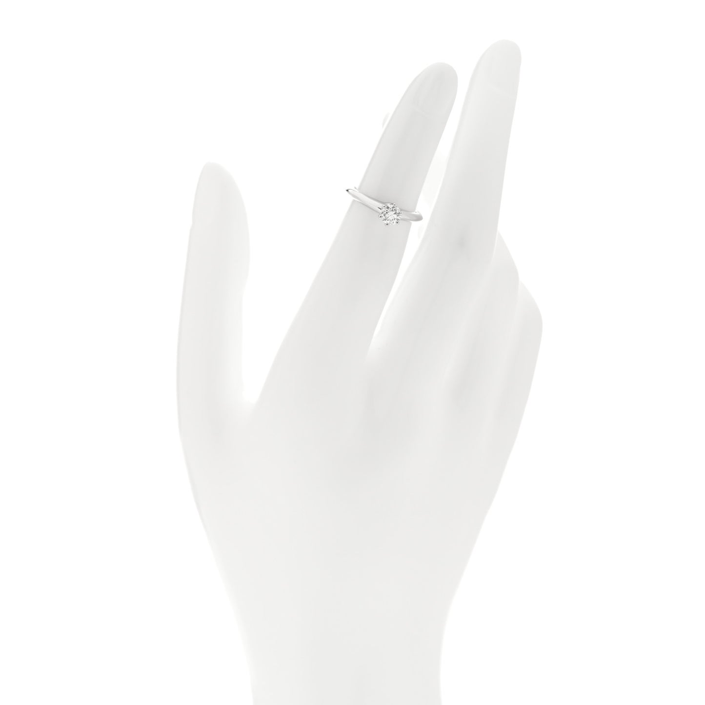 Platinum Diamond .31ct Solitaire Engagement Ring 45 3.5