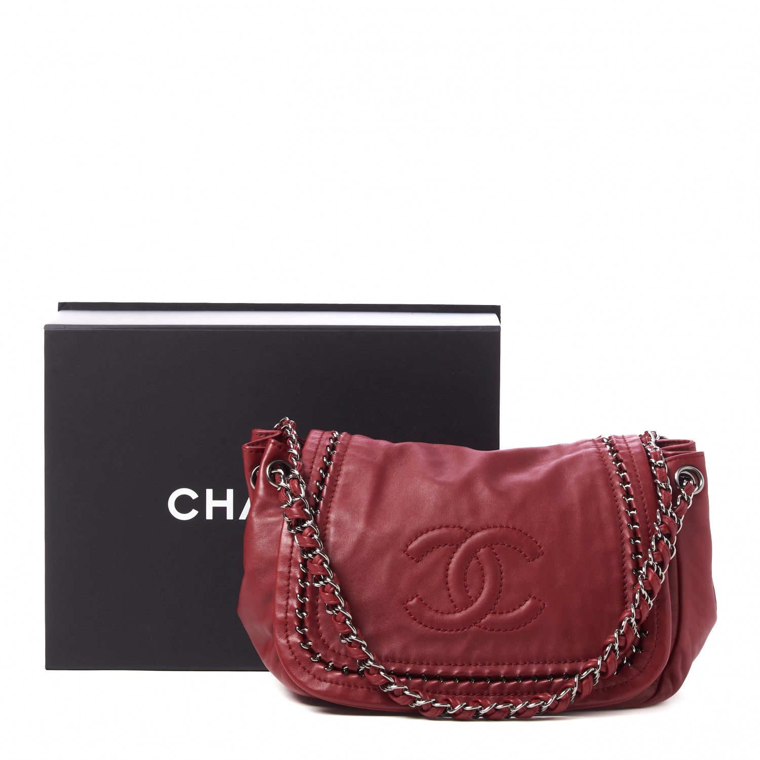Chanel Smooth Calfskin Luxe Ligne Flap Red 10 of 10