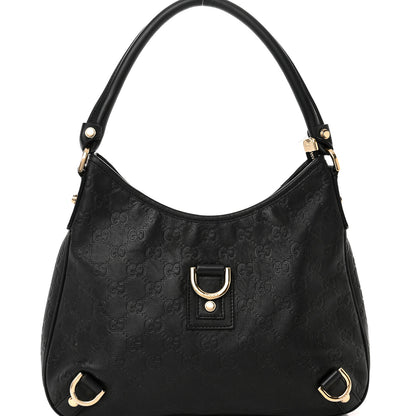Gucci Guccissima Medium Abbey D Ring Hobo Black 8 of 14