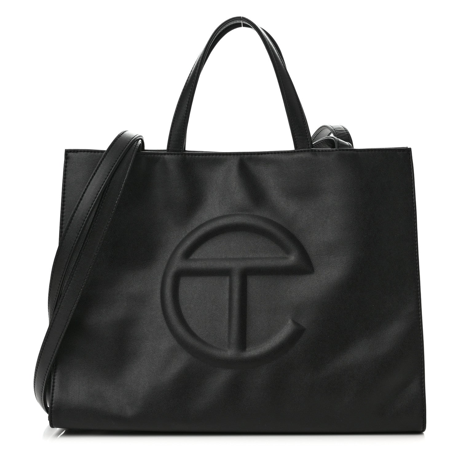 Telfar Vegan Leather Medium Shopping Bag Black 1 of 12