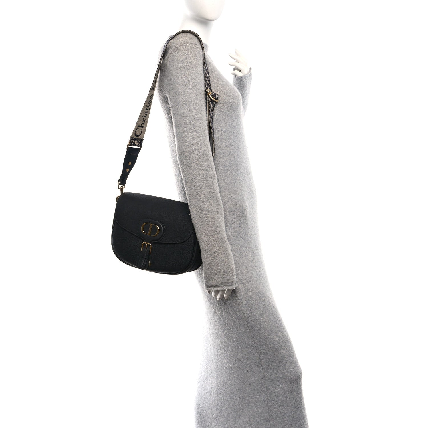 Christian Dior Grained Calfskin Large Bobby Flap Black 2 of 10