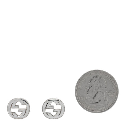 Gucci Sterling Silver Interlocking GG Stud Earrings 2 of 4