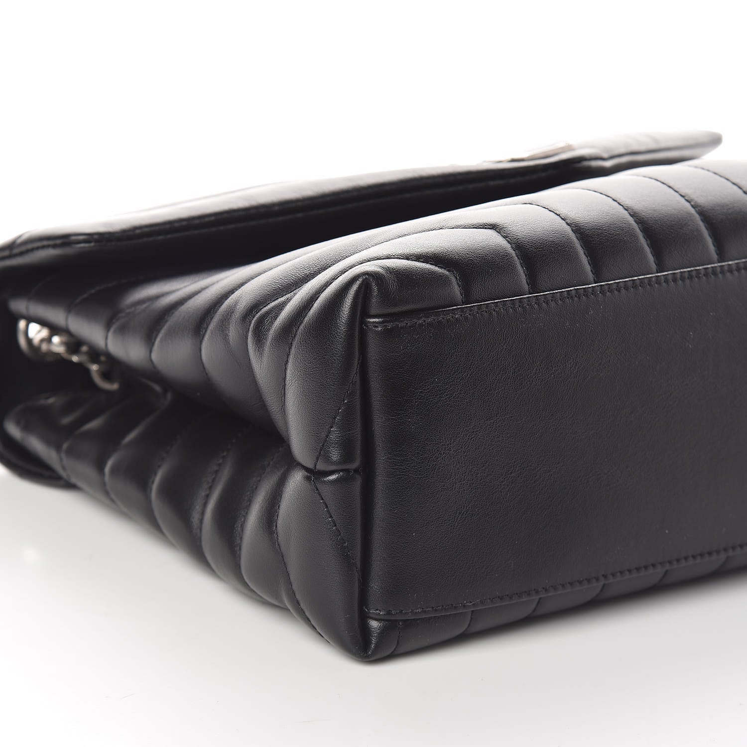 Saint Laurent Calfskin Y Quilted Monogram Medium Loulou Chain Satchel Black 8 of 9