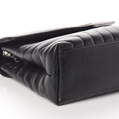 Saint Laurent Calfskin Y Quilted Monogram Medium Loulou Chain Satchel Black 8 of 9