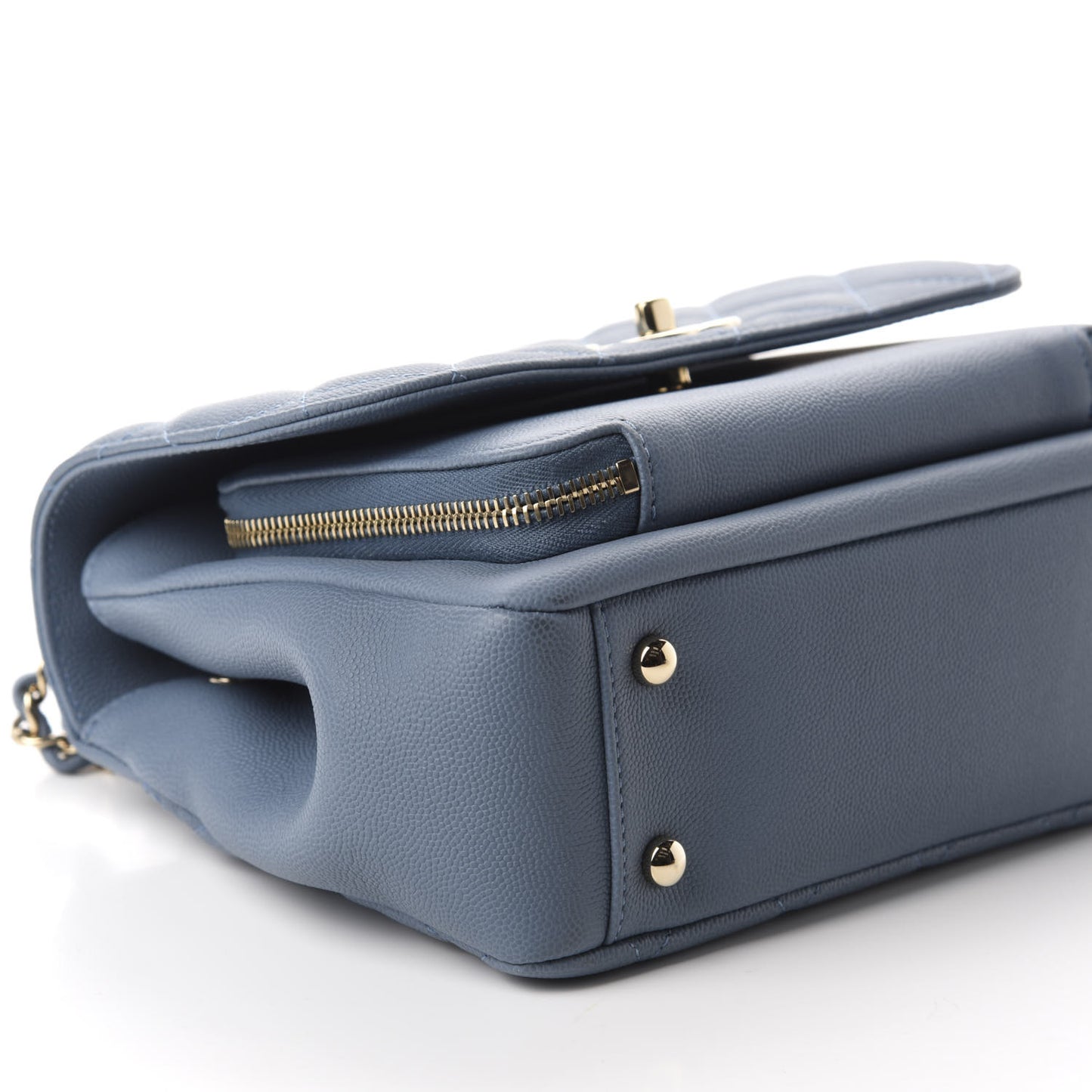 Caviar Quilted Medium Business Affinity Flap Blue
