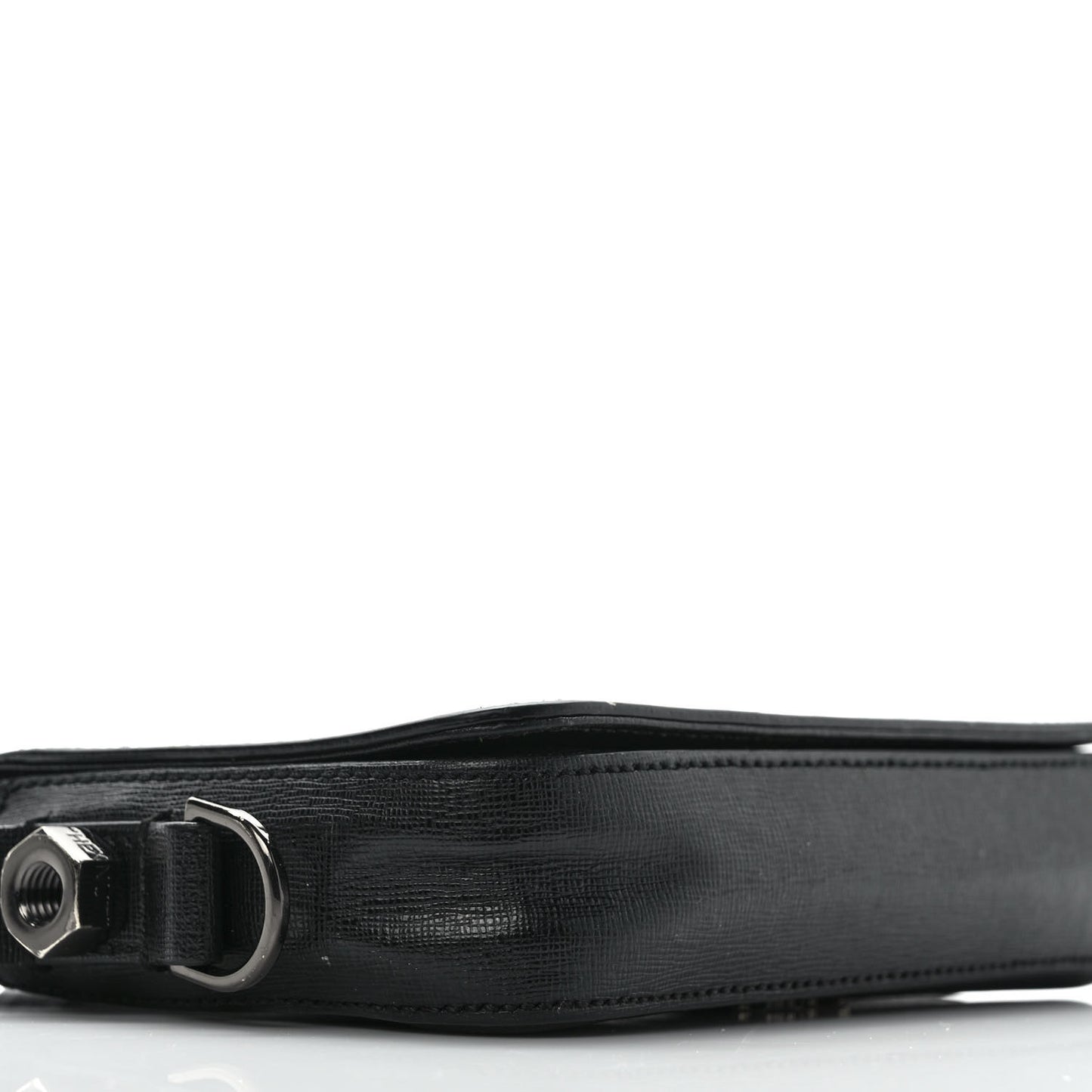 Saffiano Striped Mini Diag Bag Black White