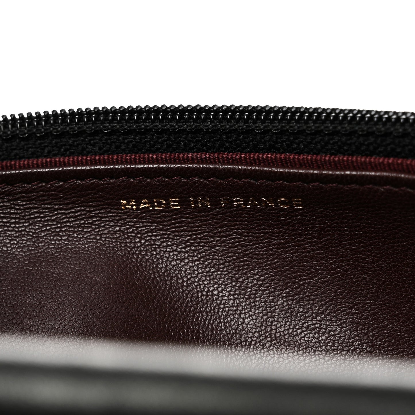 Lambskin Quilted Wallet On Chain WOC Black