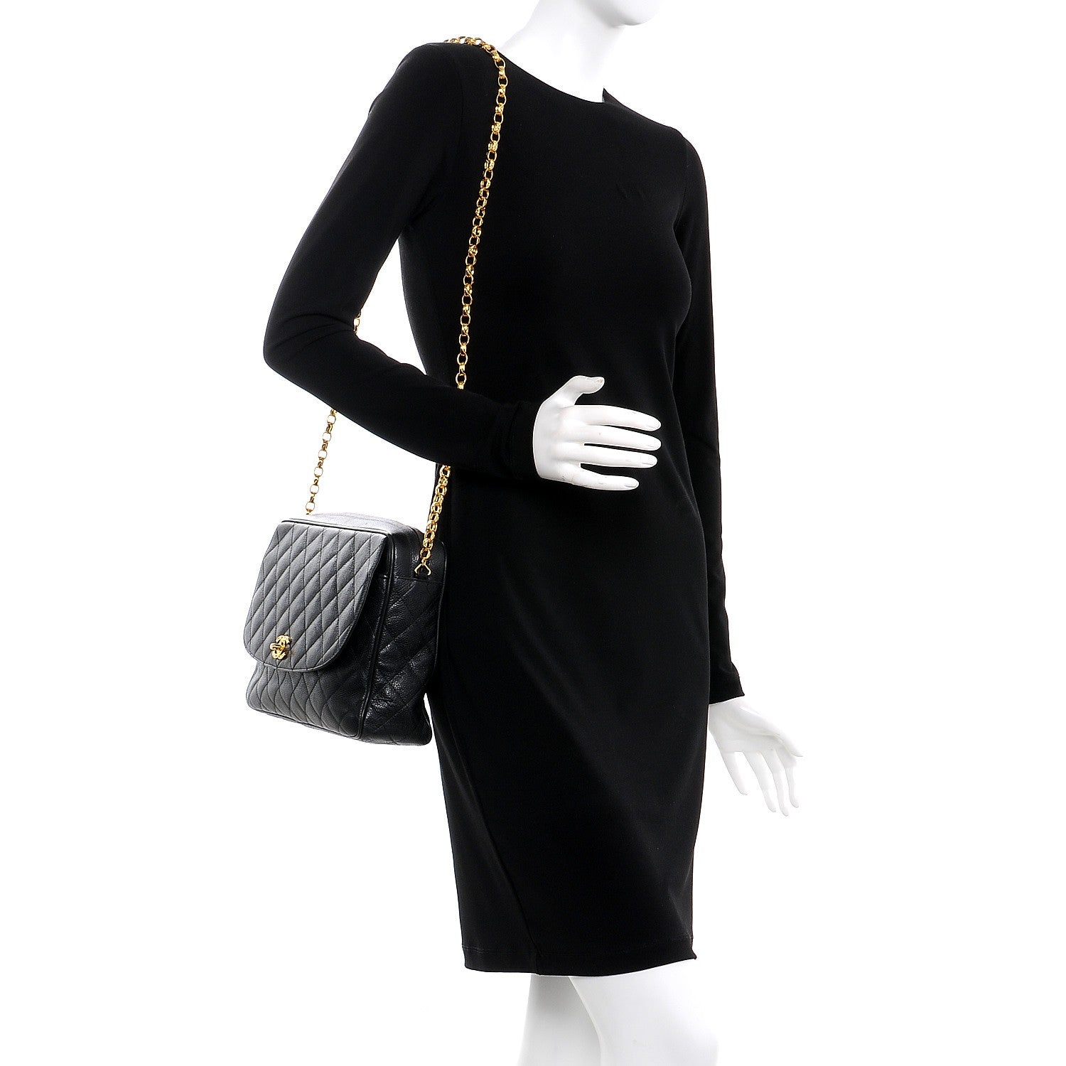 Chanel Caviar Quilted Camera Case Black 2 of 10