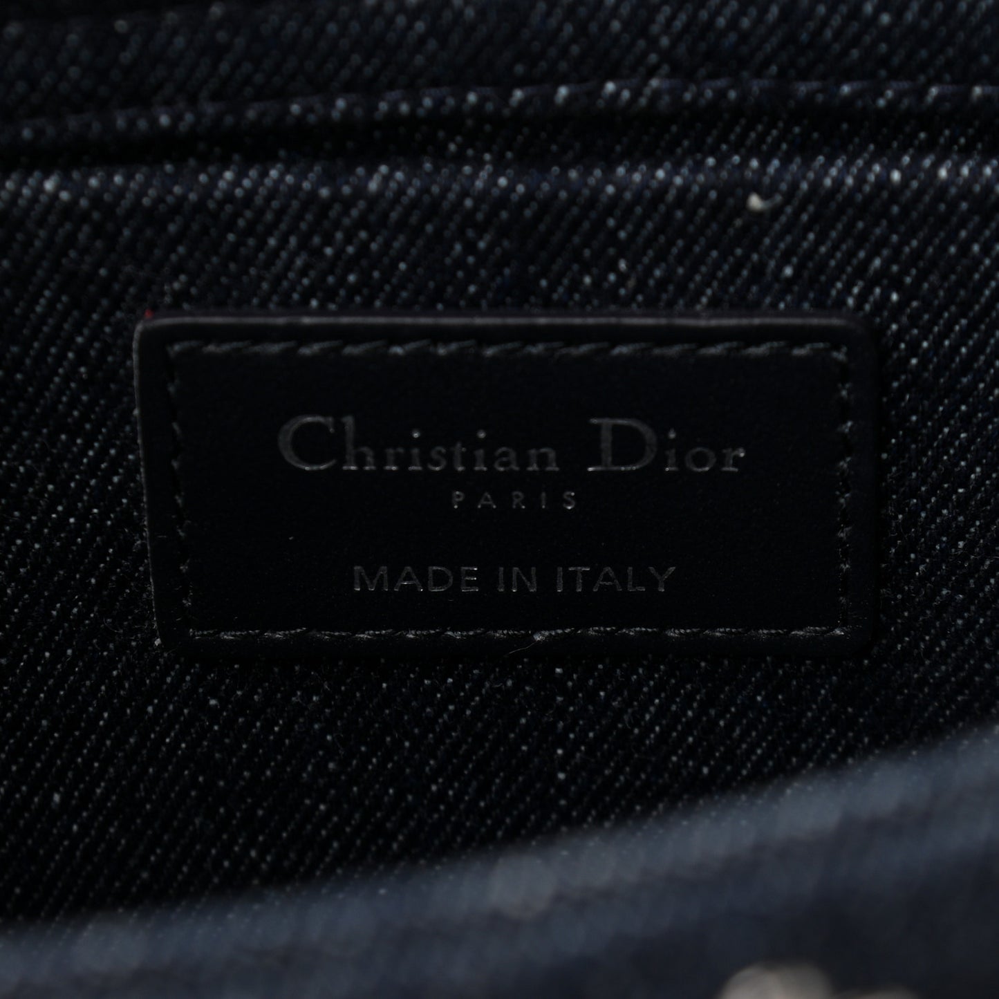 Denim Cannage East West Lady Dior Black