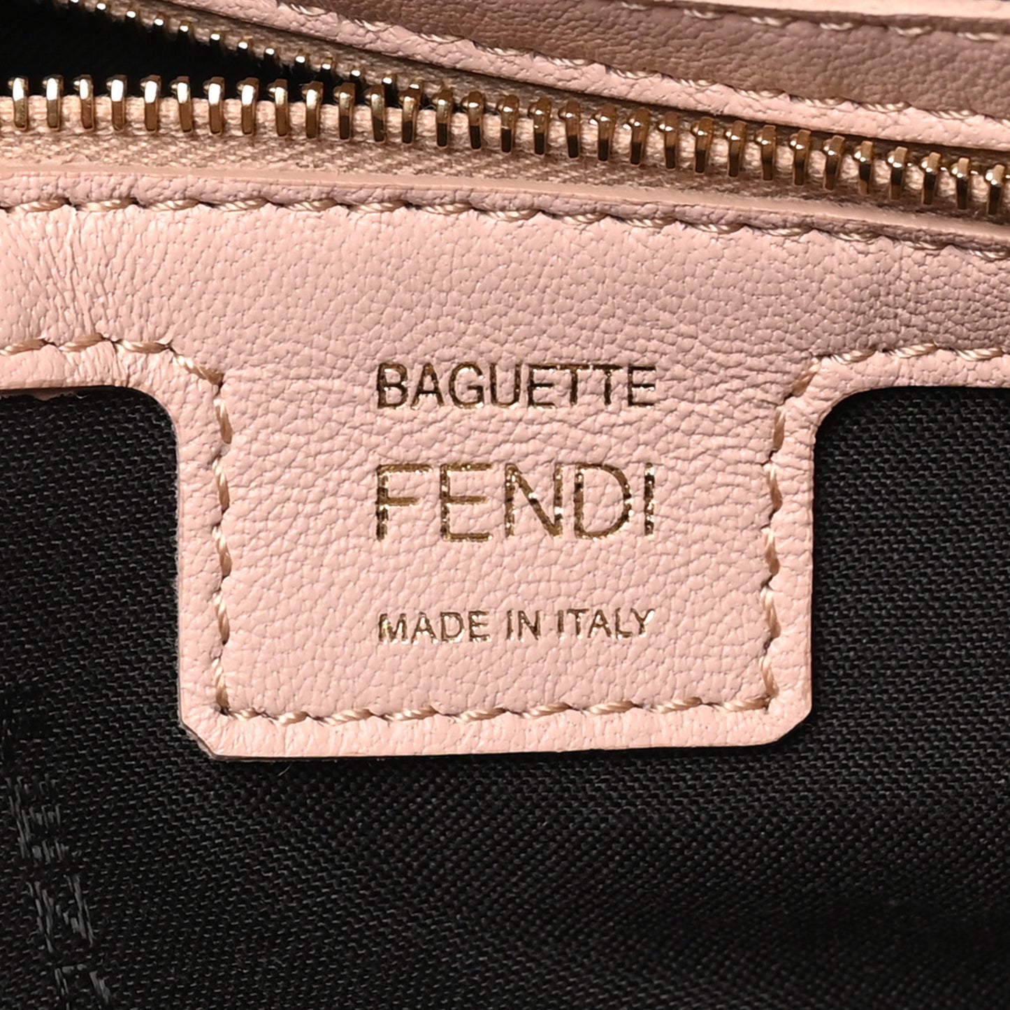 Nappa FF 1974 Embossed Baguette Baby Pink