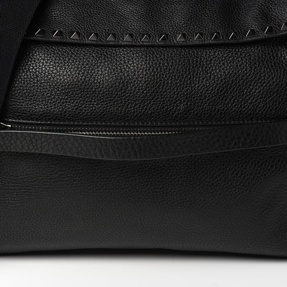 Valentino Garavani Pebbled Calfskin Rockstud Messenger Black 8 of 8