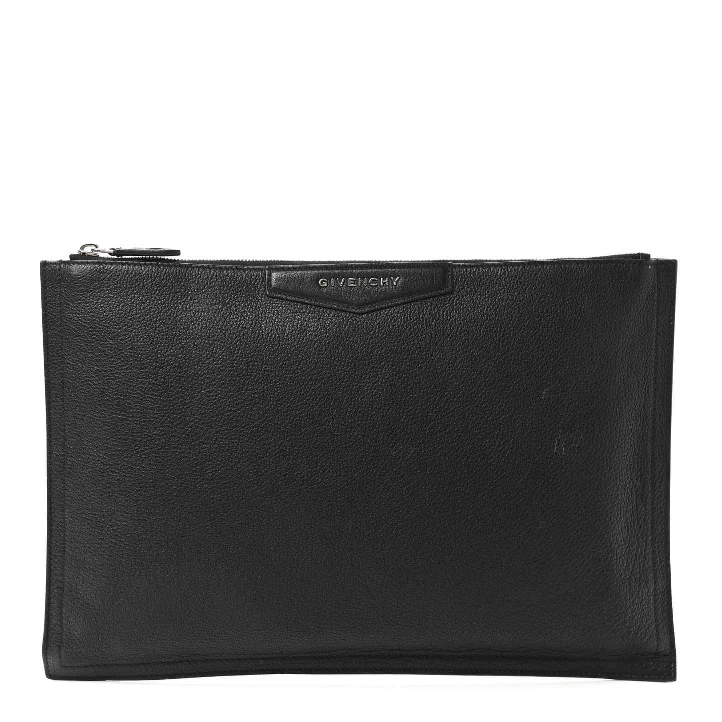 Sugar Goatskin Medium Antigona Pouch Black