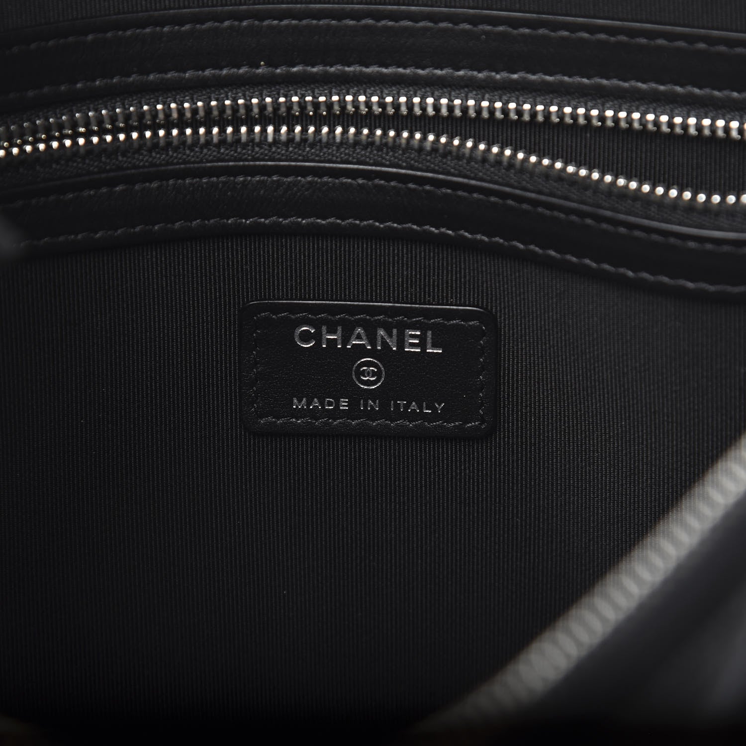 Chanel Caviar Quilted Medium Cosmetic Case Black 6 of 8
