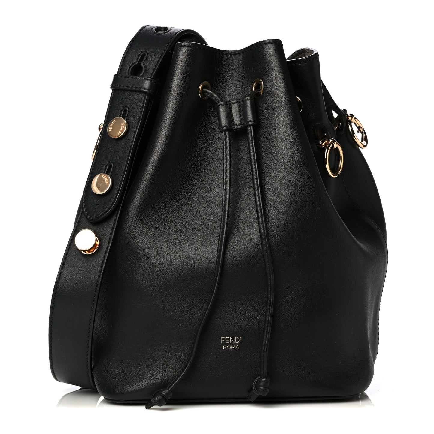 Vitello Grace Matte F is Fendi Grande Mon Tresor Bucket Bag Black