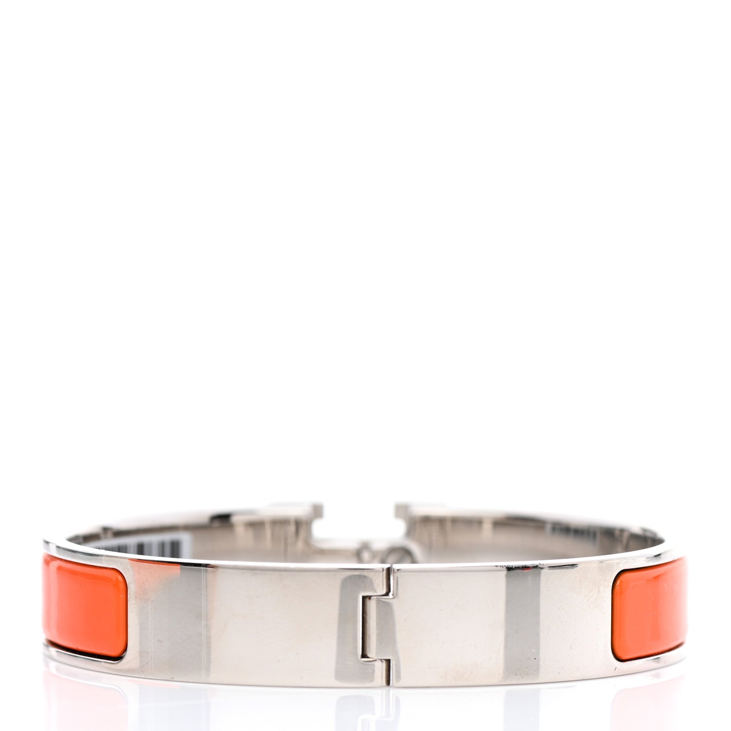 Hermes Enamel Narrow Clic Clac H Bracelet GM Orange 3 of 5