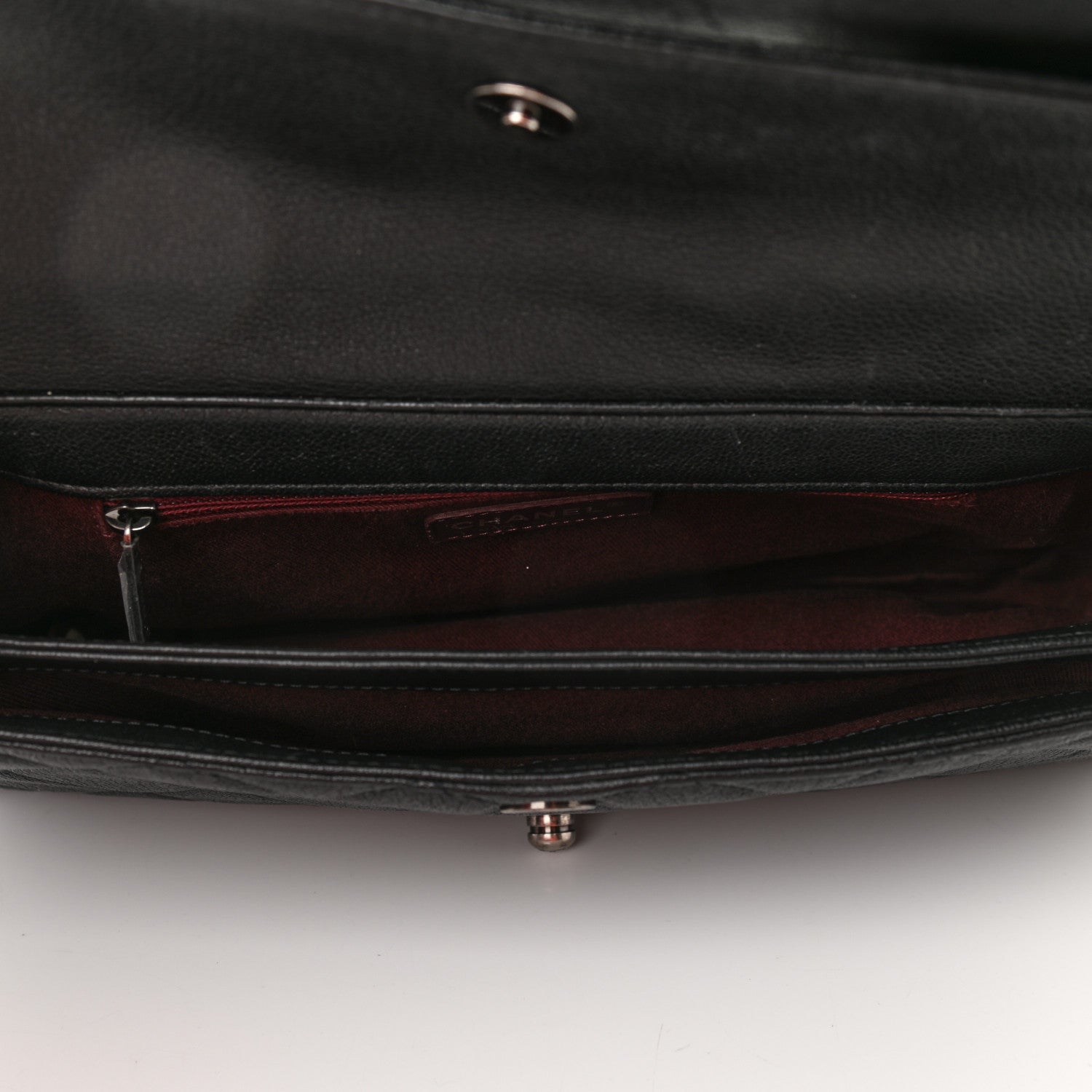 Chanel Goatskin Quilted Large Perfect Edge Flap Black 4 of 9