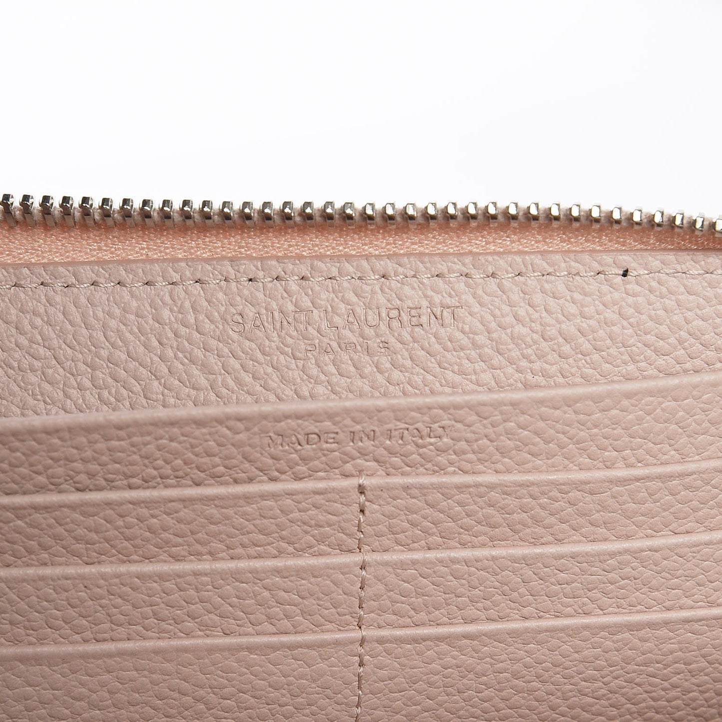 Calfskin Classic Zip Around Continental Wallet Dusty Pink