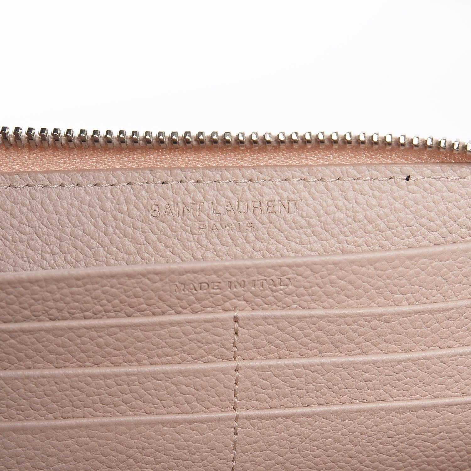 Saint Laurent Calfskin Classic Zip Around Continental Wallet Dusty Pink 6 of 7