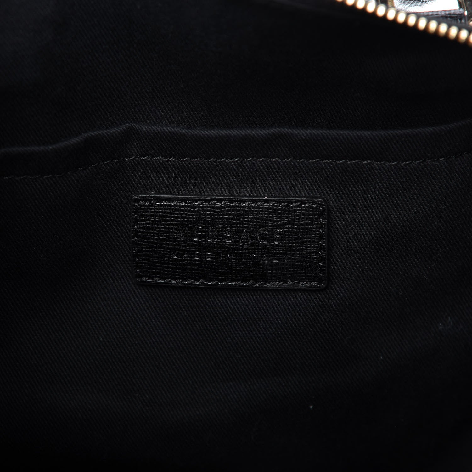 Versace Saffiano Calfskin Palazzo Duffle Bag Black 8 of 10