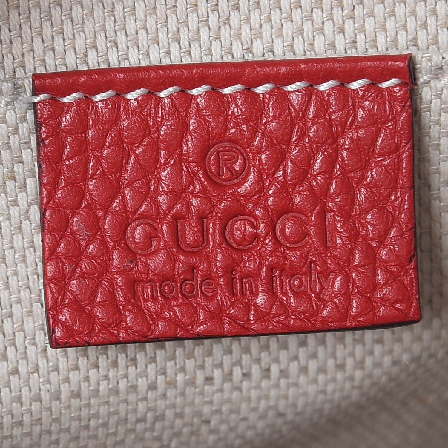 Gucci Pebbled Calfskin Small Soho Disco Bag Vibrant Red 6 of 7