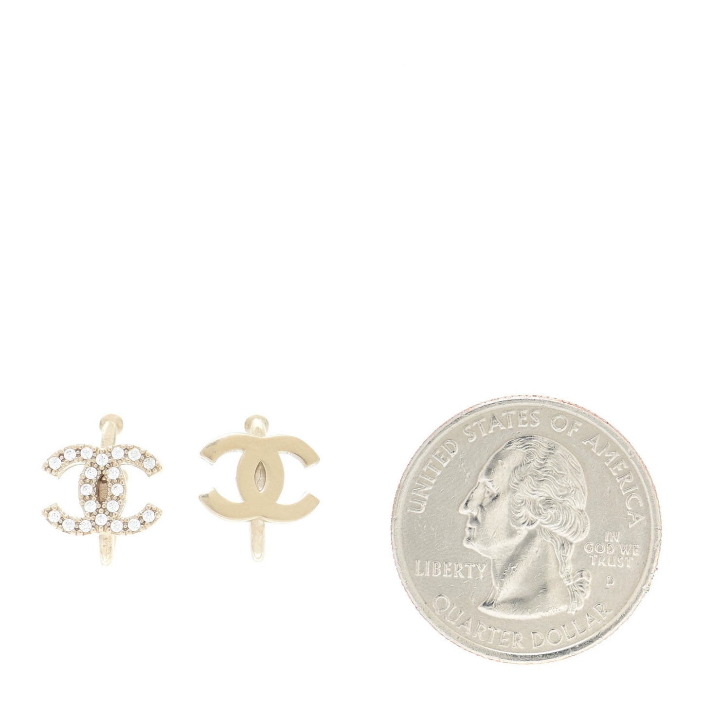 Metal Strass Lip Ring Set Gold