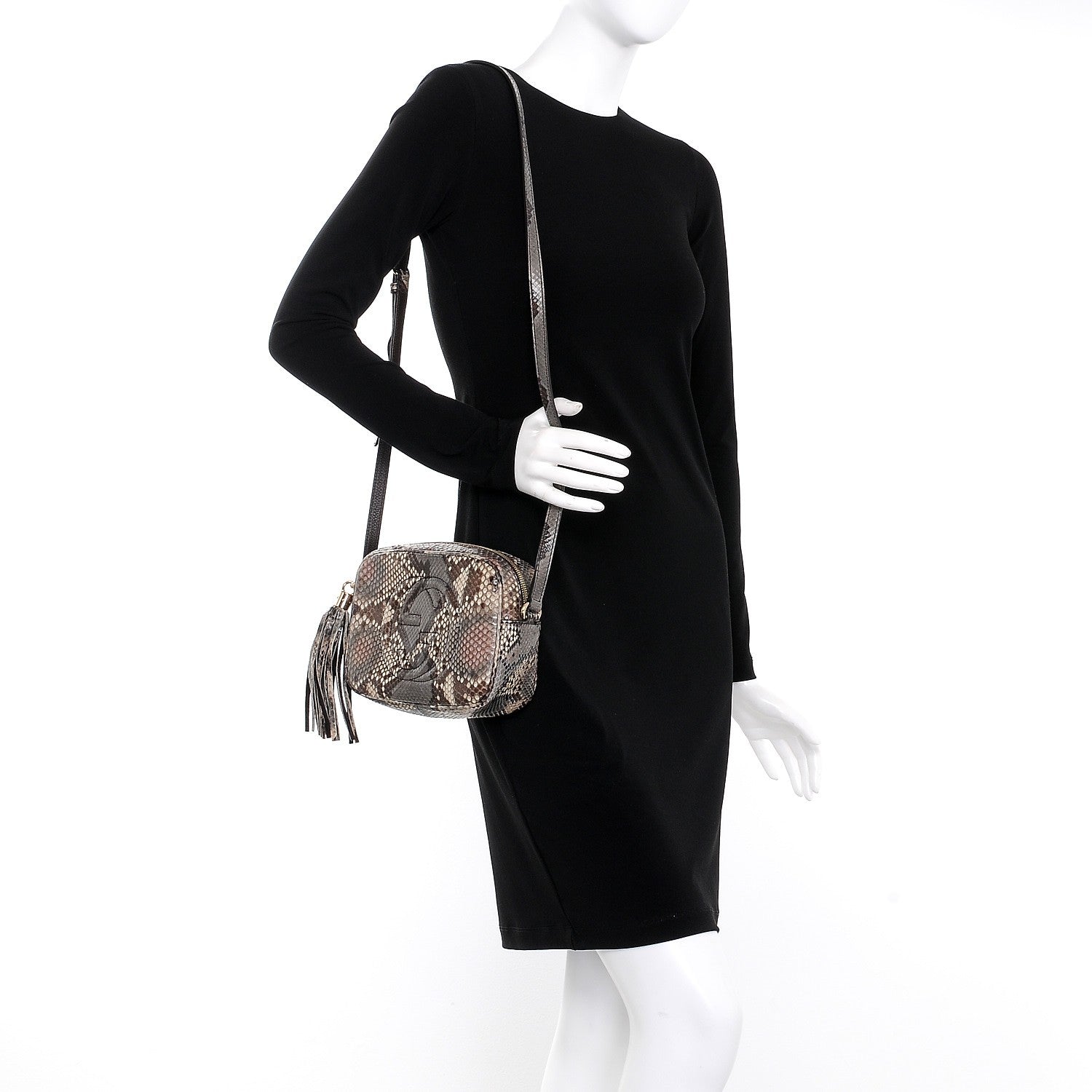 Gucci Python Small Soho Disco Bag Natural 2 of 7