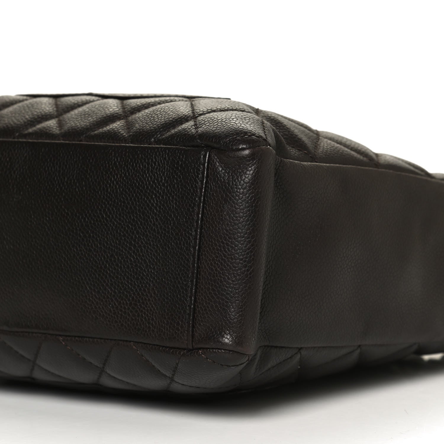Chanel Caviar Quilted Petit Shopping Tote PST Dark Brown 10 of 10