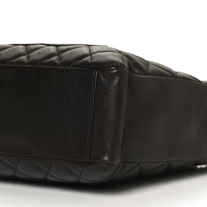 Chanel Caviar Quilted Petit Shopping Tote PST Dark Brown 10 of 10