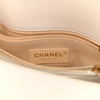 Chanel Grained Calfskin Small Stitched Flap White 6 of 11