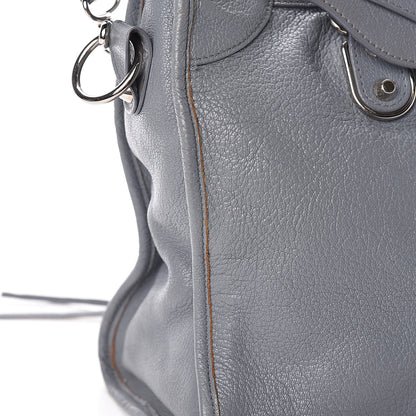 Balenciaga Chevre Silver Metallic Edge Hardware City Bleu Acier 22 of 27