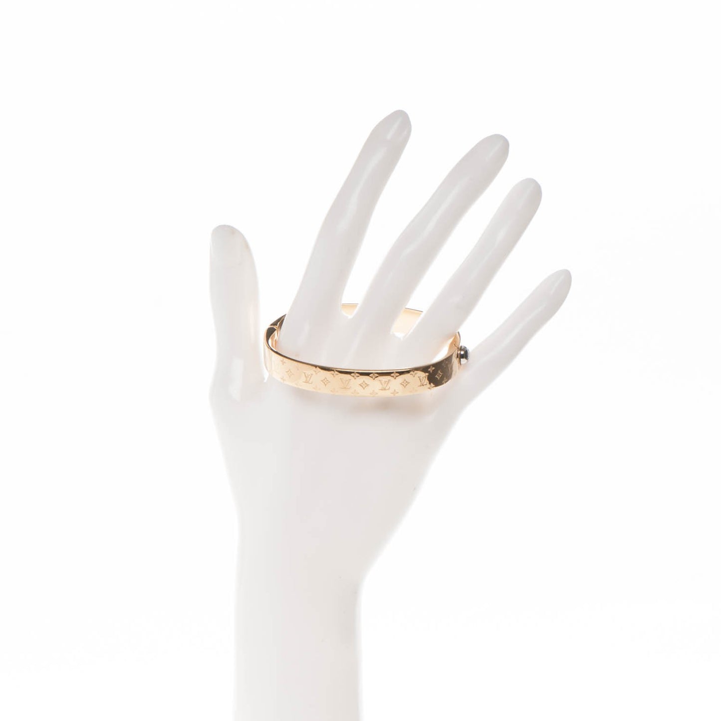 Brass Monogram Nanogram Cuff M Gold