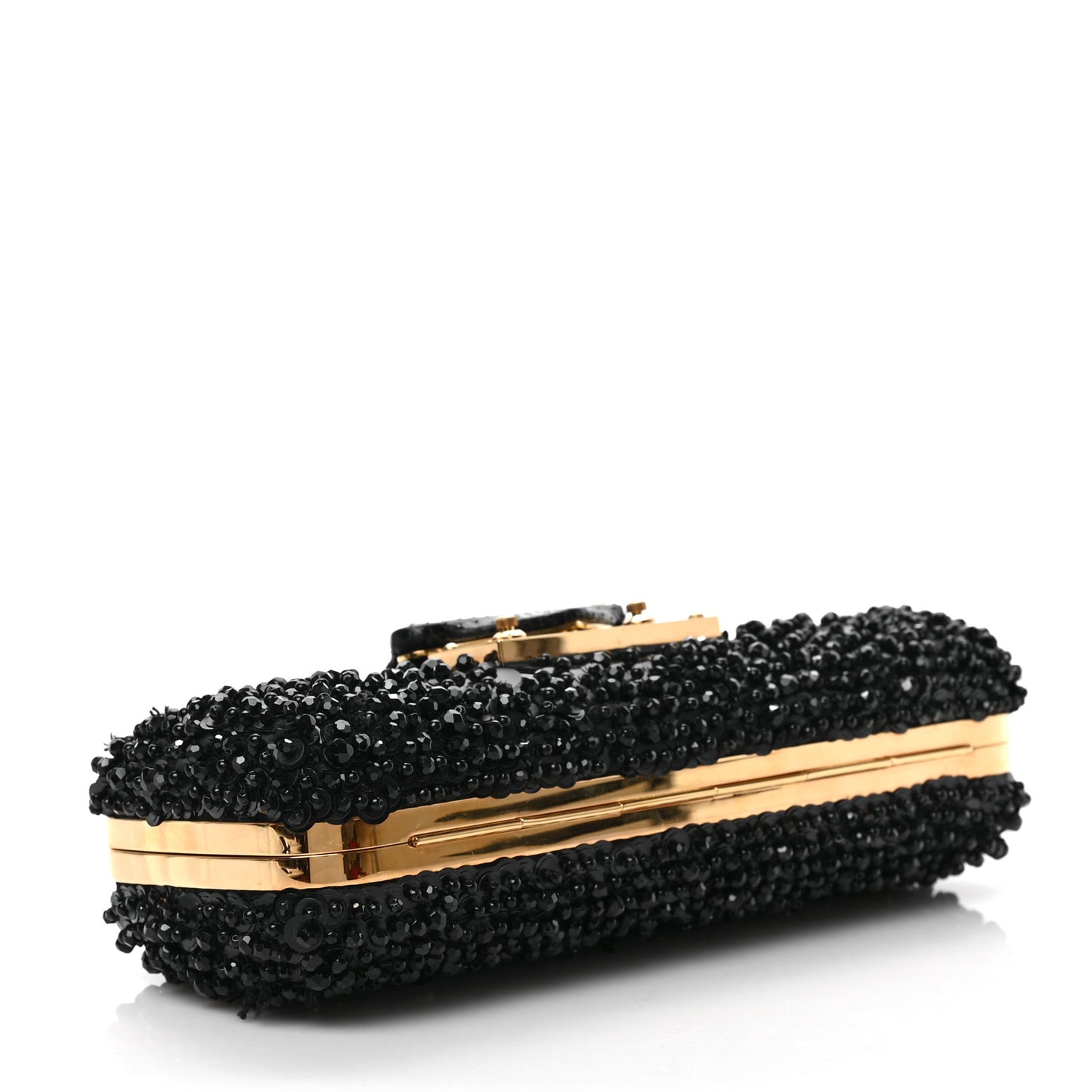 Sequin Ayers Minaudiere Tresor Clutch Black