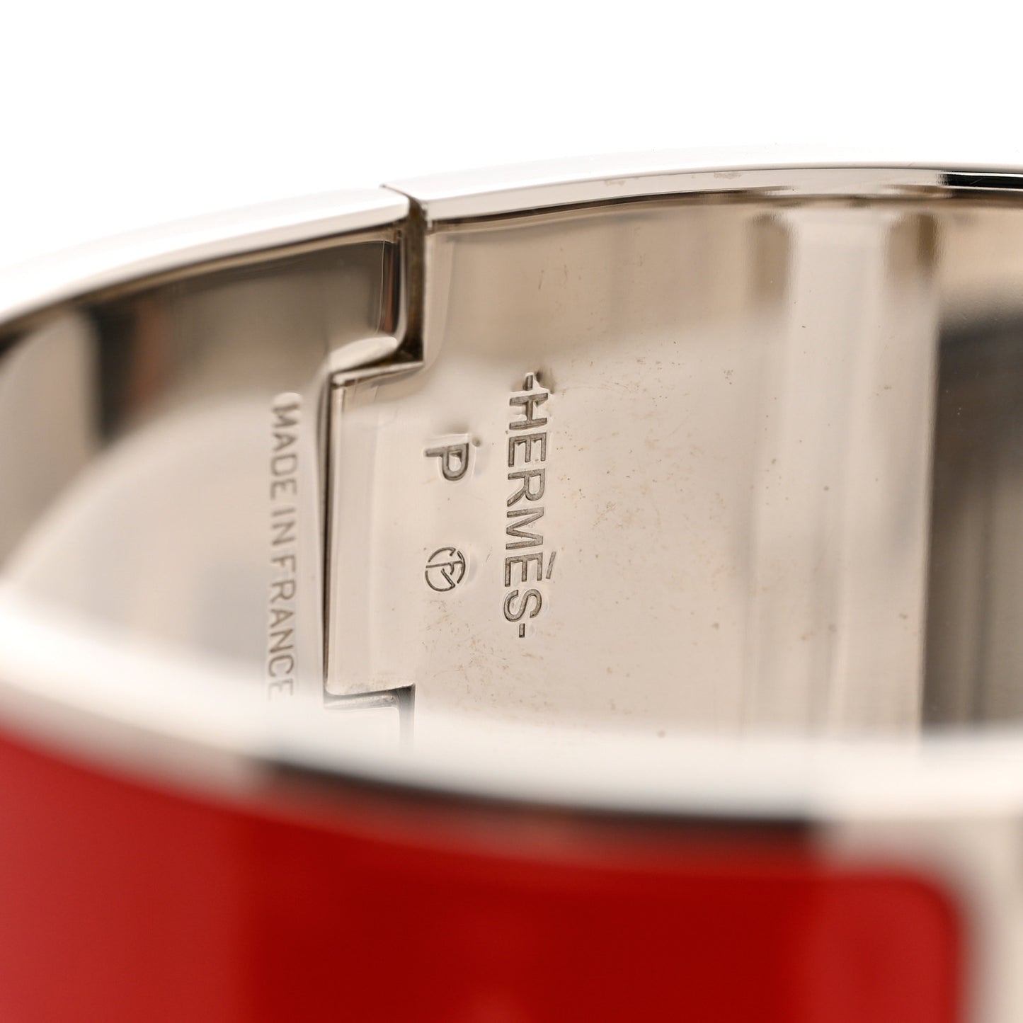 Enamel Wide Clic Clac H Bracelet GM Rouge Vif