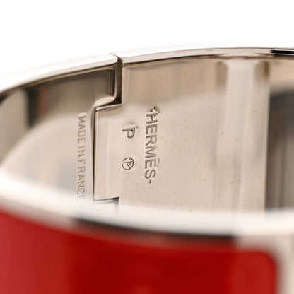 Hermes Enamel Wide Clic Clac H Bracelet GM Rouge Vif 4 of 6