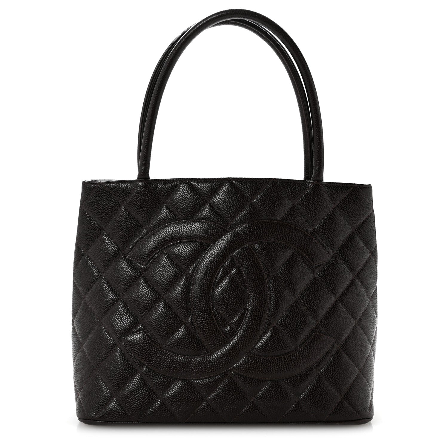 Chanel Caviar Quilted Medallion Tote Dark Brown 1 of 13