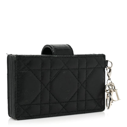 Christian Dior Lambskin Cannage Lady Dior 5-Gusset Card Holder Black 3 of 18