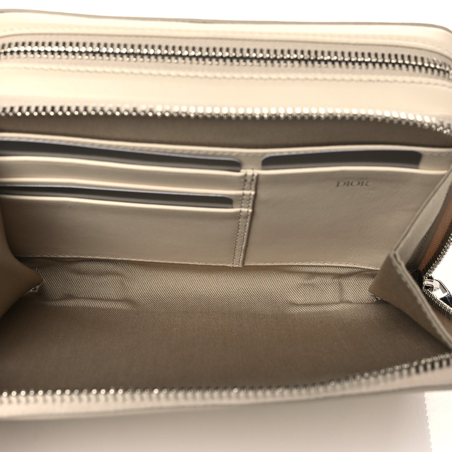 Coated Canvas CD Diamond Messenger Pouch Natural