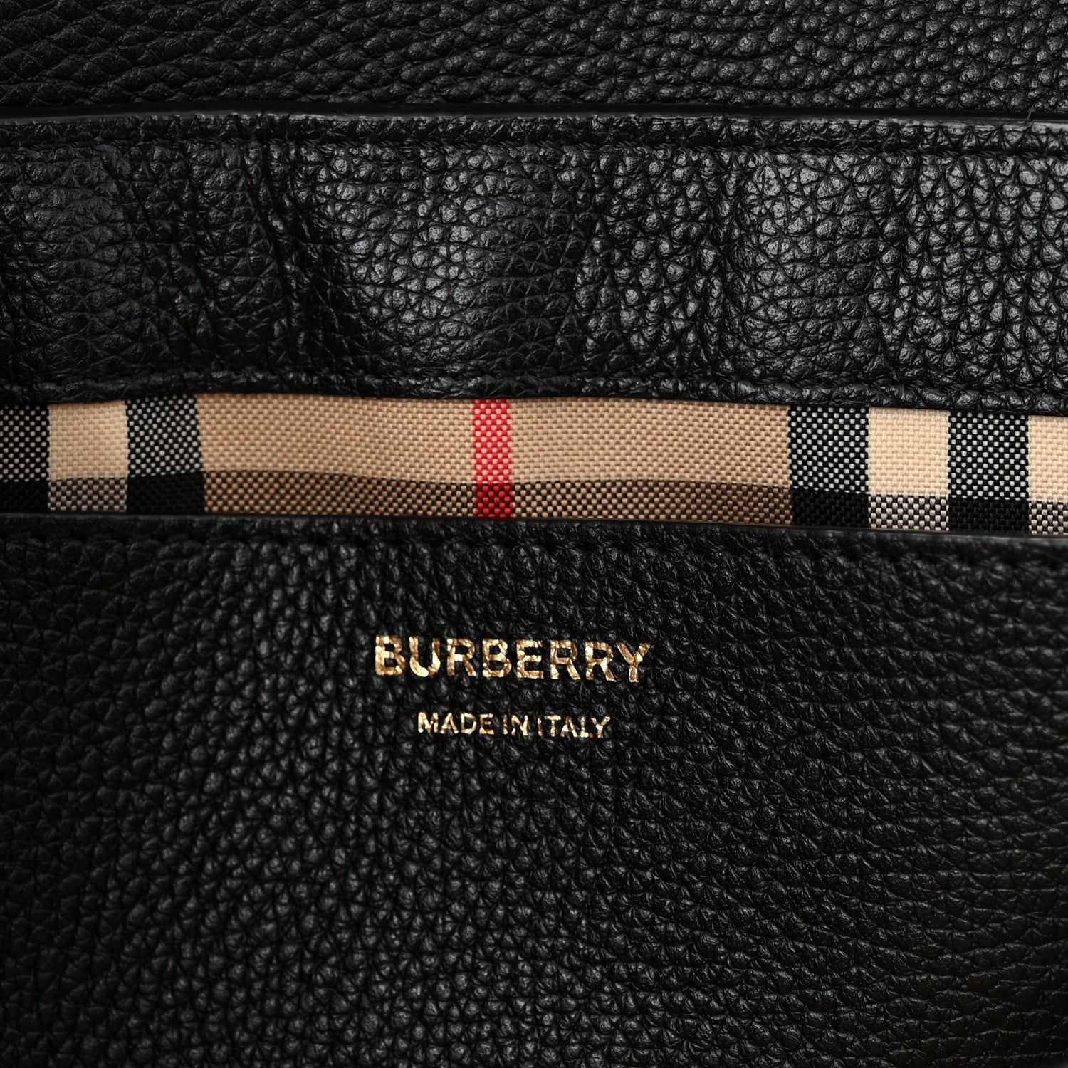 Burberry Grainy Calfskin Vintage Check Note Crossbody Bag Black 6 of 15