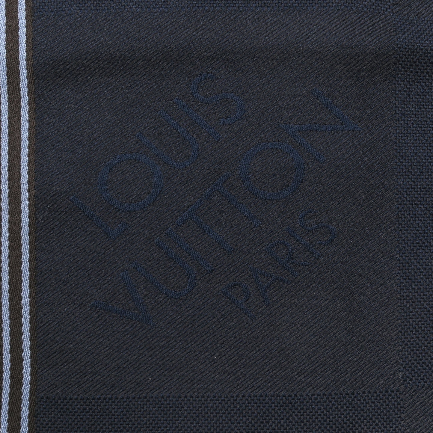 Wool Damier Geant Messager Scarf Navy