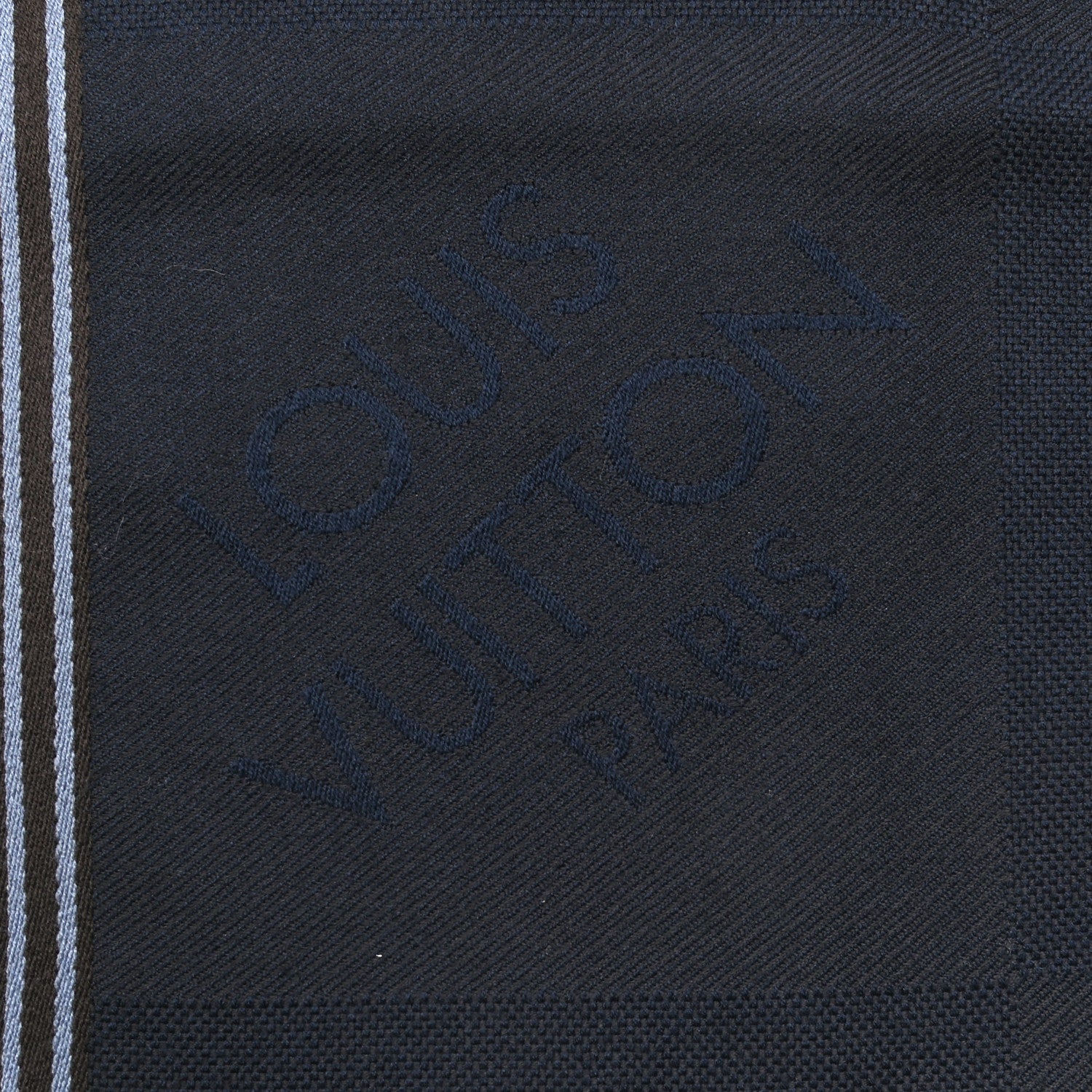 Louis Vuitton Wool Damier Geant Messager Scarf Navy 3 of 5