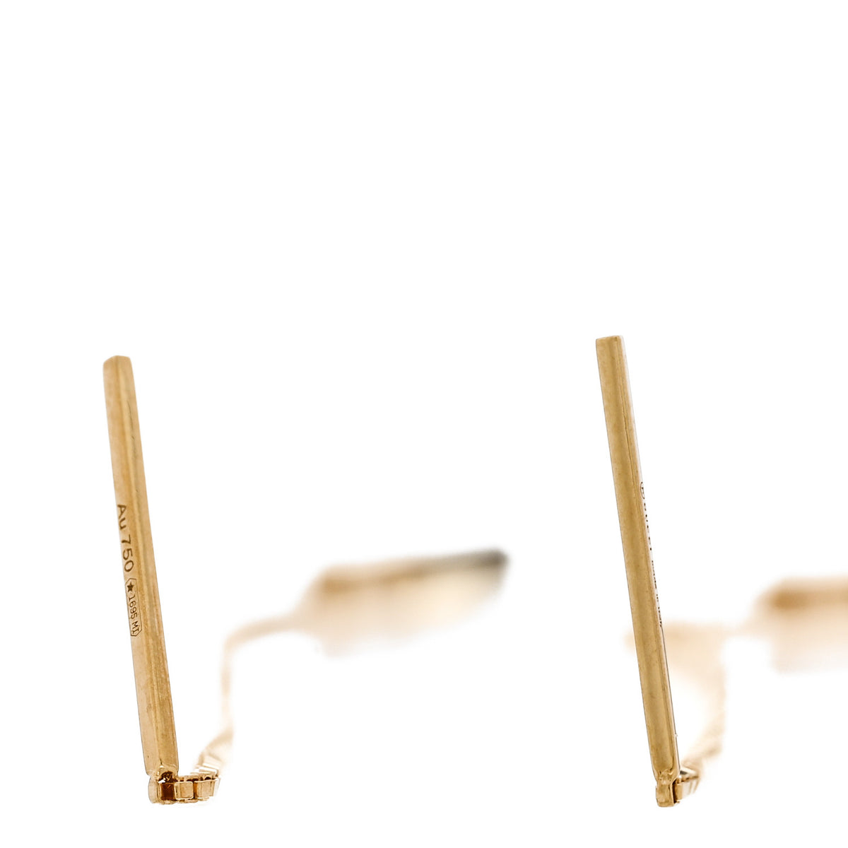 18K Yellow Gold Link to Love Chain Earrings