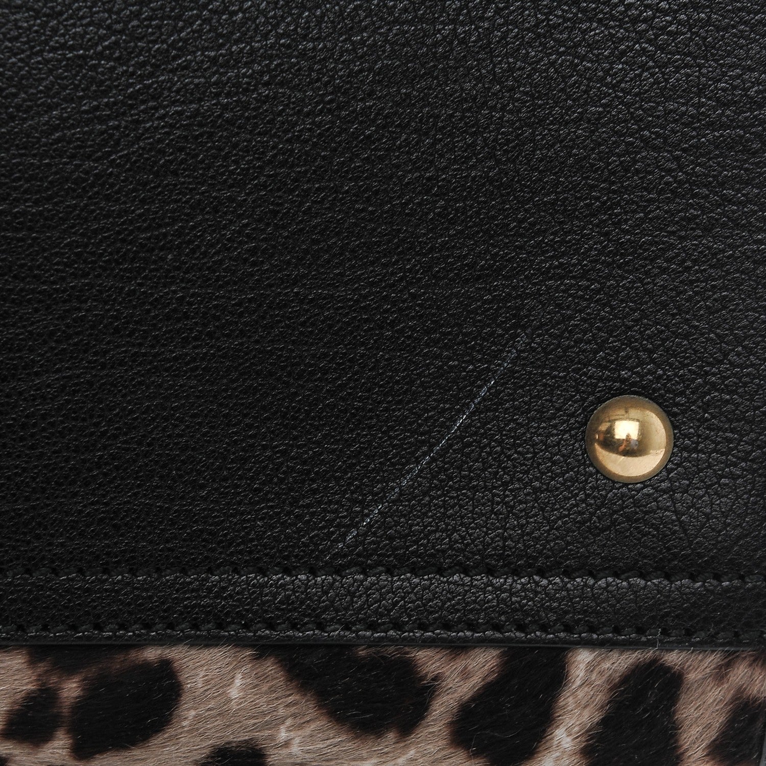 Saint Laurent Pony Hair Leopard Print Large Cabas Chyc Black 8 of 8