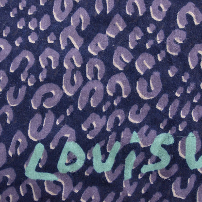 Louis Vuitton Cashmere Silk Leopard Stole Blue 1 of 5