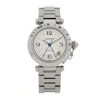 Cartier Stainless Steel 35mm Pasha GMT Automatic Watch 1 of 4